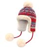 Wool Hat Women's New Winter Jacquard Knitted Hat Warm and Cold Ear Protection Hairball
