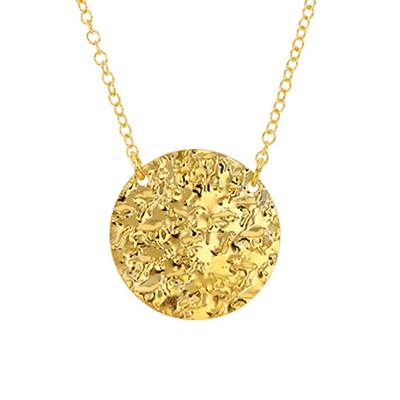 [R5459] - Artisan Silver Necklace 'Cléopatra' Gilded - 20 Mm