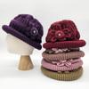 Winter Thick Knit Middle-aged Fleece Warm Fashion Beanie Hat