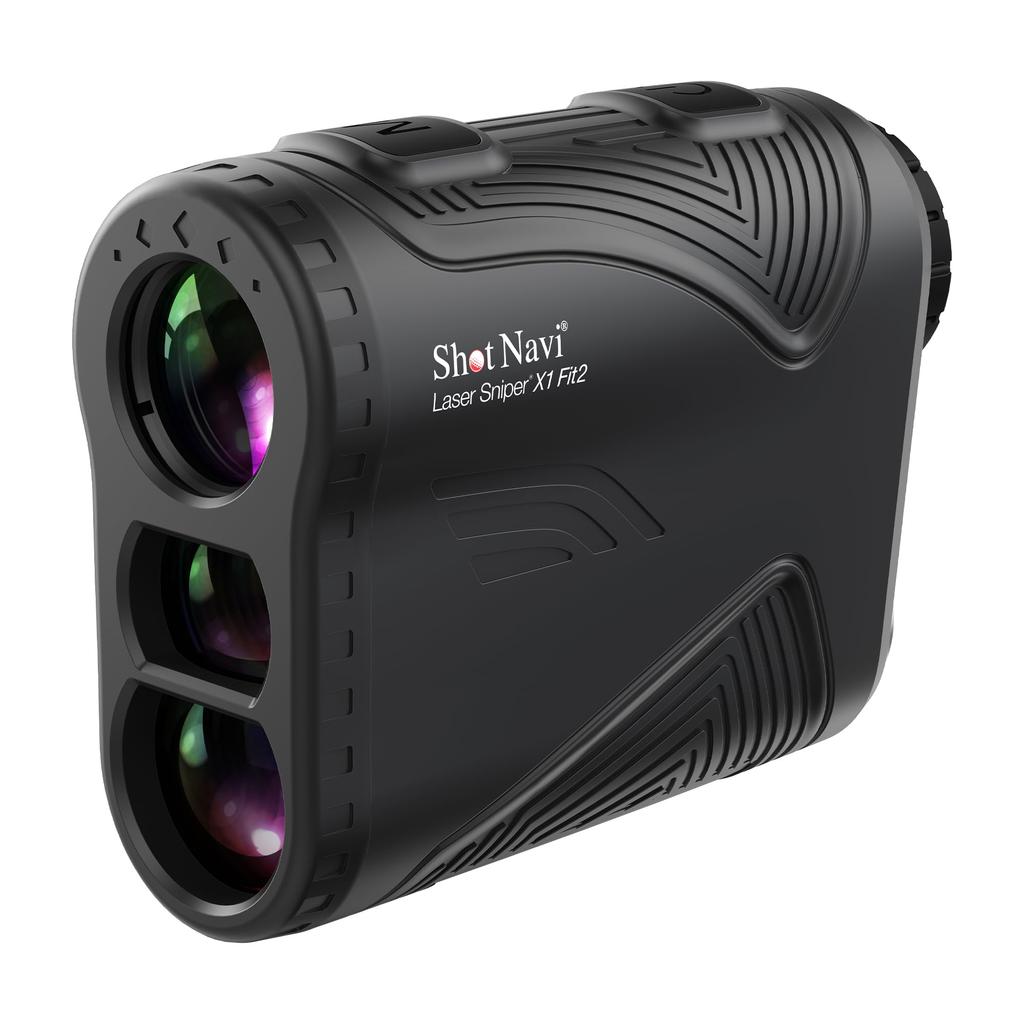 Shot Navi LaserSniper X1 Fit2 BK Golf Laser and Laser Rangefinder Rangefinder Lightweight, Ultra-Compact, Elevation-Compact