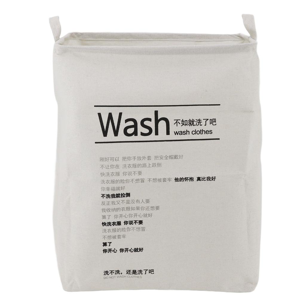 Folding Cotton Linen Laundry Basket Multifunctional Large Capacity Collapsible Dirty Clothes Basket