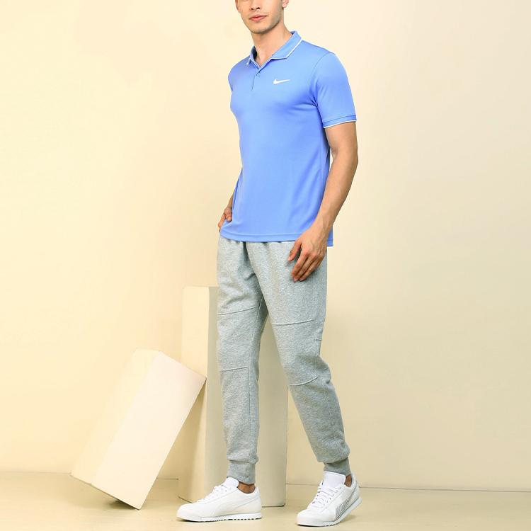 Nike Мужская теннисная рубашка-поло Court Dri-FIT Pique, синяя 939138-478