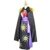 Anime Boa Hancock Cosplay With Cloak Boa Dress Costume Sailor Suit Boa Hancock Cosplay Costume Custom size Black Dress Earrings
