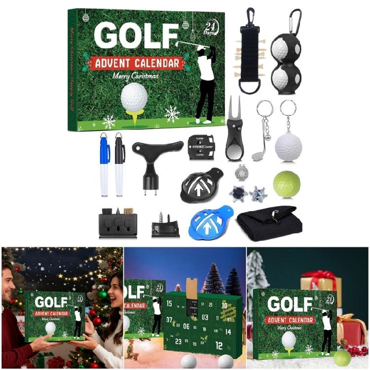 Golf Enthusiast Advent Calendar Durable Sustainable Plastic Design With Daily Reveals For Wall Or Door Decoration