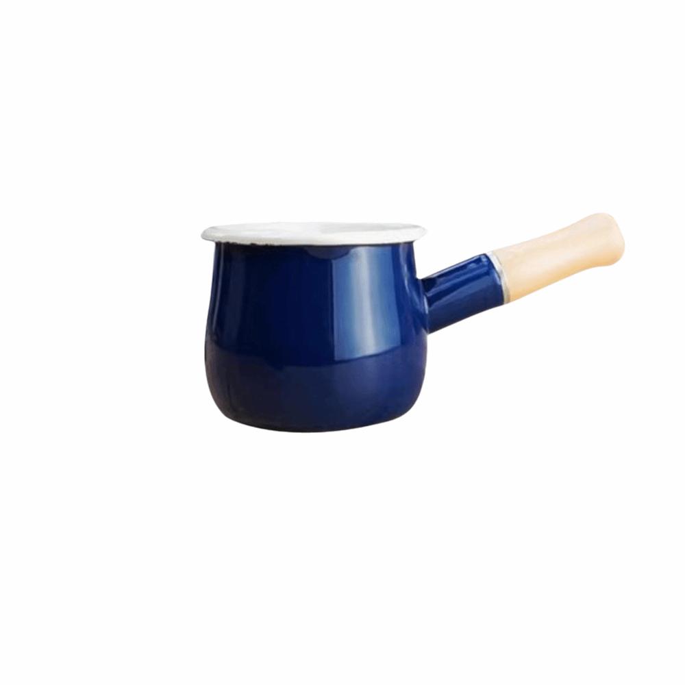 Uncoated Mini Cooking Pot Enamel Baby Food Cooker Durable Milk Pot Soup Pot  Cookware
