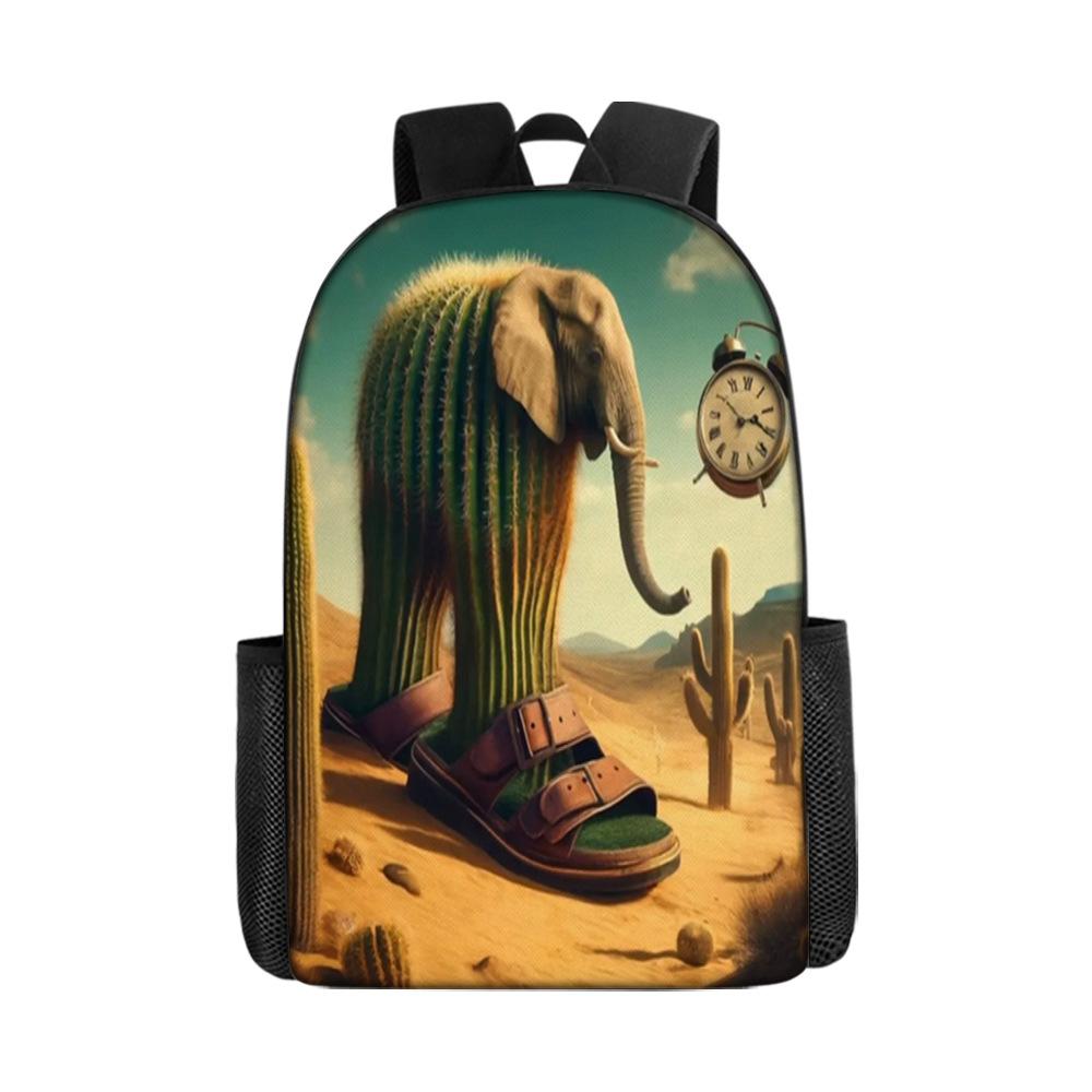 17 Inch Primary And Secondary School Schoolbag 3D Digital Color Printing Diy Backpack Oxford Cloth Backpack Printing