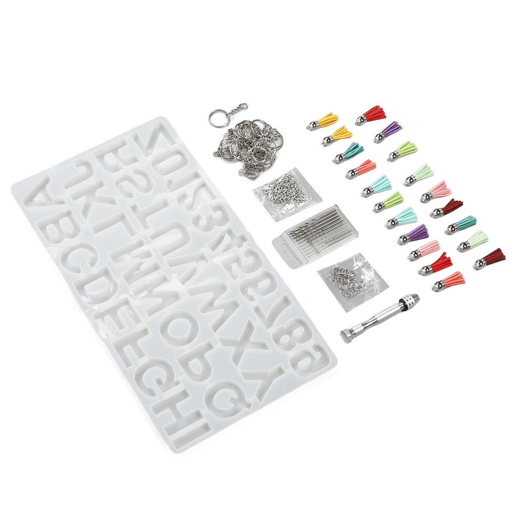 Silikonform-Set    Wiederverwendbare Quastenanhänger Silberne Hörnadeln Werkzeuge für Resin Art C