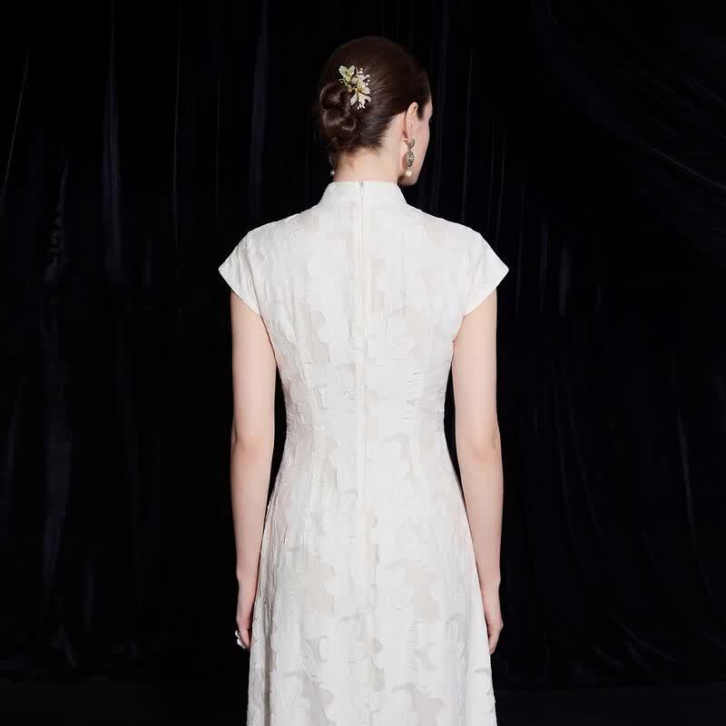 Langzi Lanting Xu New Chinese Style Jacquard Sleeveless Qipao Dress