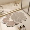 Anti-Slip Absorbent Bathroom Mat: Irregular Flower Design, Dirt-Resistant Diatomaceous Earth