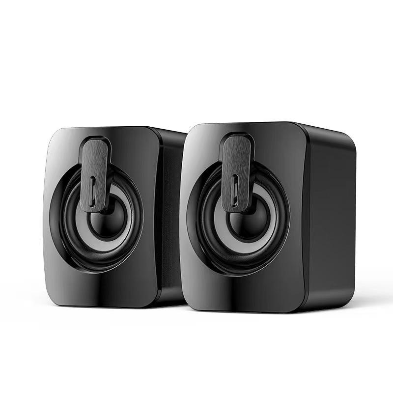 Mini USB Desktop Speaker Pair with Large Volume and Luminous Design for Computers and Laptops