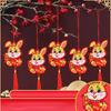 Chinese New Year Decorations Ornaments God of Wealth with Luck Fu Pendants Traditional Luck Hanging Fu Decal Six Designs
