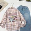 Girls' Plaid Shirt & Star Jeans Set - Stylish Korean Spring/Autumn Wear 2026