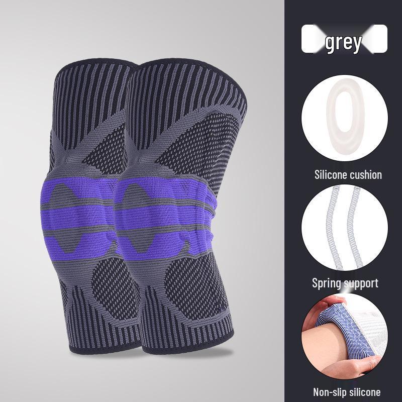 Breathable Knitted Silicone Knee Pads for Outdoor Sports: Running, Basketball, Cycling