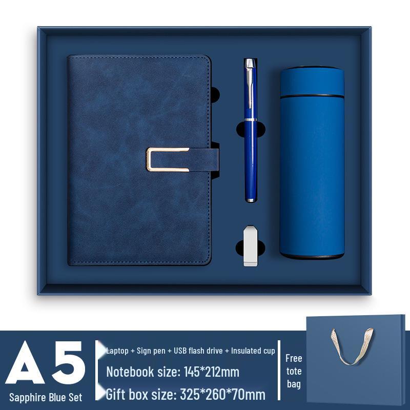 Conjunto de Cadernos A5 de Luxo: Caixa de Presente Diário de Negócios Personalizável com Opção de Impressão de Logotipo