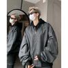 Herren Frühling & Herbst Trendige Lederjacke mit Kapuze - Zweiteiliger Stil, Amerikanischer Street Dark Rogue, Lockere Passform Pilotendesign