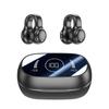 1SET  M47 Ear Clip Type Bone Conduction Bluetooth Earphones Non In Ear Sports Digital Display Long Range Earphones