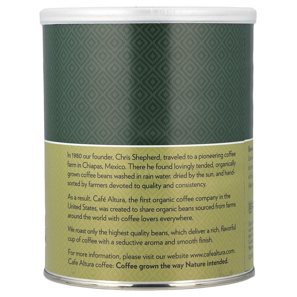 Cafe Altura Organic Coffee, Ground Coffee, Classic Roast, 283g (10oz)