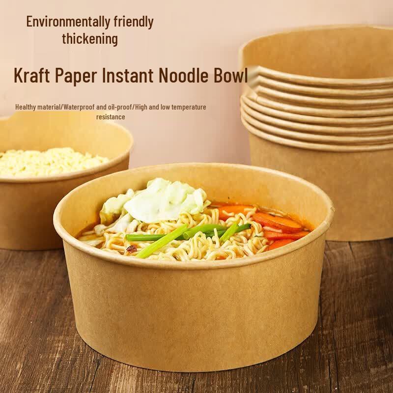 Disposable Kraft Paper Noodle Bowl Set