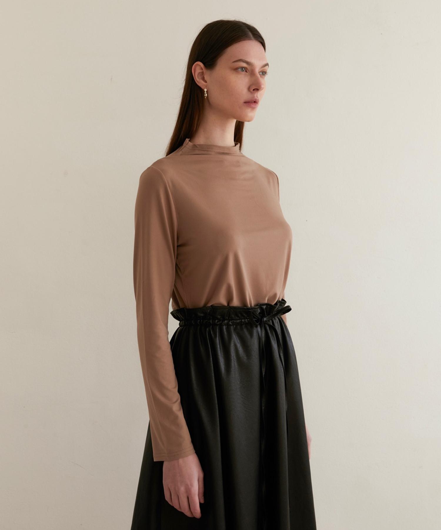 Modern Able Basic Half Turtleneck - Brown Free