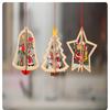 Wooden Christmas Hanging Ornaments 3D Hollow Design Cute Patterns For Home Party Holiday Decor