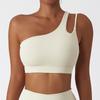 Oblique Shoulder Bubble Wrap Yoga Bra Cloud Sense Beauty Back Exercise Underwear Asymmetrical Shoulder Strap Running Workout Vest Tops