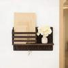 Solid Wood Wall-Mounted Retro Storage Shelf and Home Decor Organizer