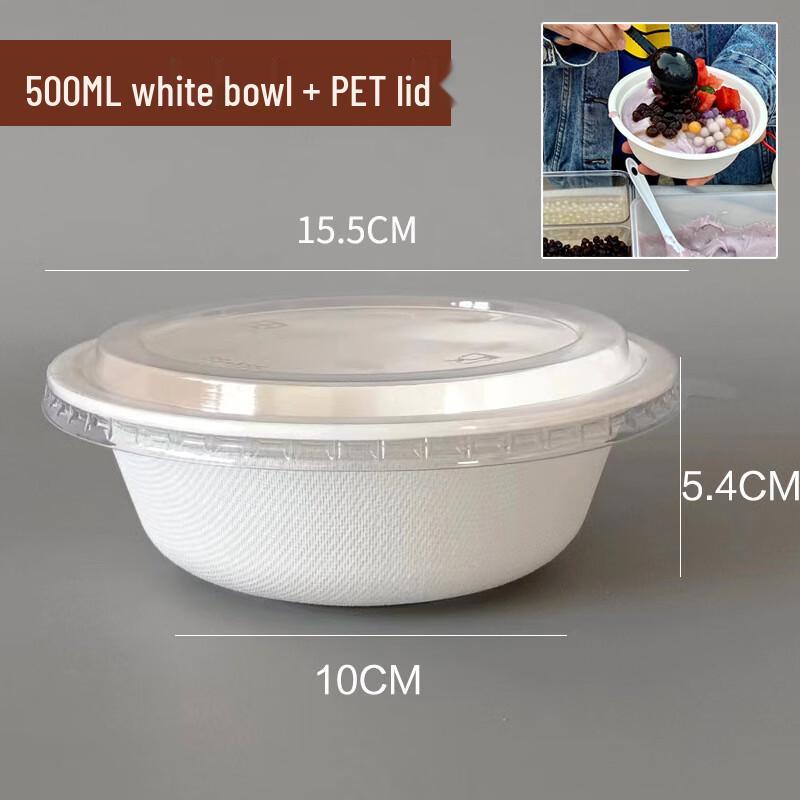 

Yuzhuxun Disposable Degradable Paper Bowls with PET Lids