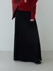 Koreanischer Stil Schwarzer texturierter High-Waist figurbetonter A-Linien-Strick-Midirock für Damen