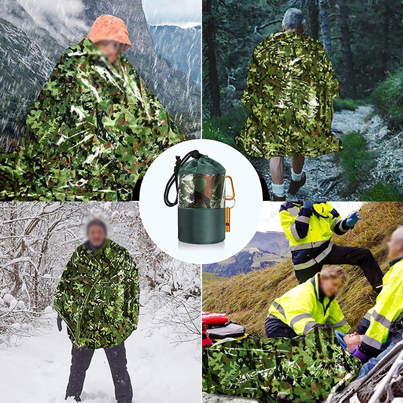 Outdoor Pe Aluminum Foil Emergency Sleeping Bag Simple Cold Proof Disaster Relief Emergency Warm Bag Raincoat Tent Storage