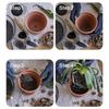 50pcs Plant Pot Hole Mesh Pads Round Flower Pot Drainage Covers Prevent Soil Loss Bonsai Bottom Grid Mat Gardening