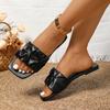 Fashion Summer Slippers for Women Flip Flops Flats New Pleated Slippers Women Sandals Elegant Comfortable Slip on Shoes Big Size 36-43