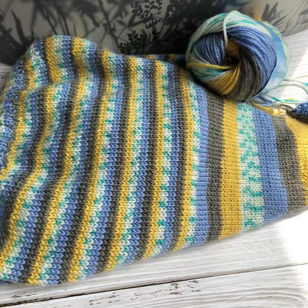 50g Fancy Wool Yarn 35% Wool and 65% Acrylic for Children's Medium Coarse Yarn Hand-knitted Soft Fluffy Blended Wool Thread