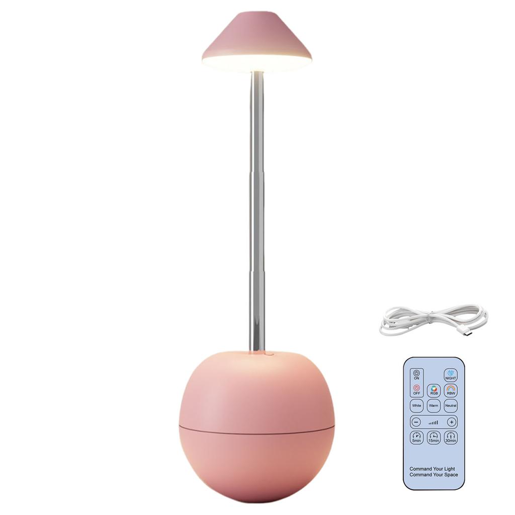 Rechargeable Touch Cordless LED Table Lamp W/Remote Control LED Table Light Desk Lamp for Bedroom Living Room Office Study