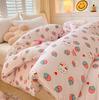 All-Season Cute Cartoon Print Comforter Adults Children Thick Warm Winter Quilts Single Double Size Soy Fiber Soft Quilt for Bed