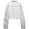 Zara TRF Solid Color Ripped Short Denim Jacket Women jackets Light-Blue 8197096-406