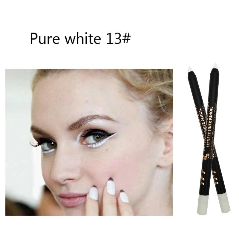 15 Renk Eyeliner Kalem Renkli Pigment Su Geçirmez Mavi Siyah Beyaz Renk Jel Eyeliner makyaj kalemi Göz Güzellik Kozmetik
