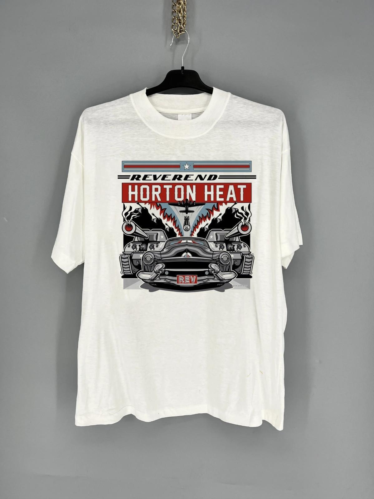 White The Reverend Horton Heat Band Rare Unisex Concert All size Shirt LO539 XXXL
