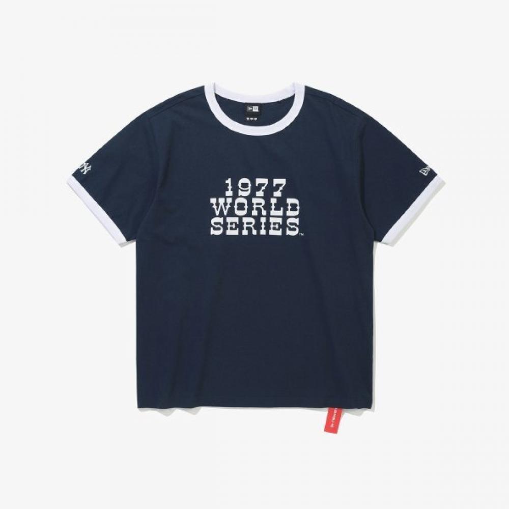 New Era New York Yankees World Series Ringer T shirT Team Navy 15147505 NAVY/L