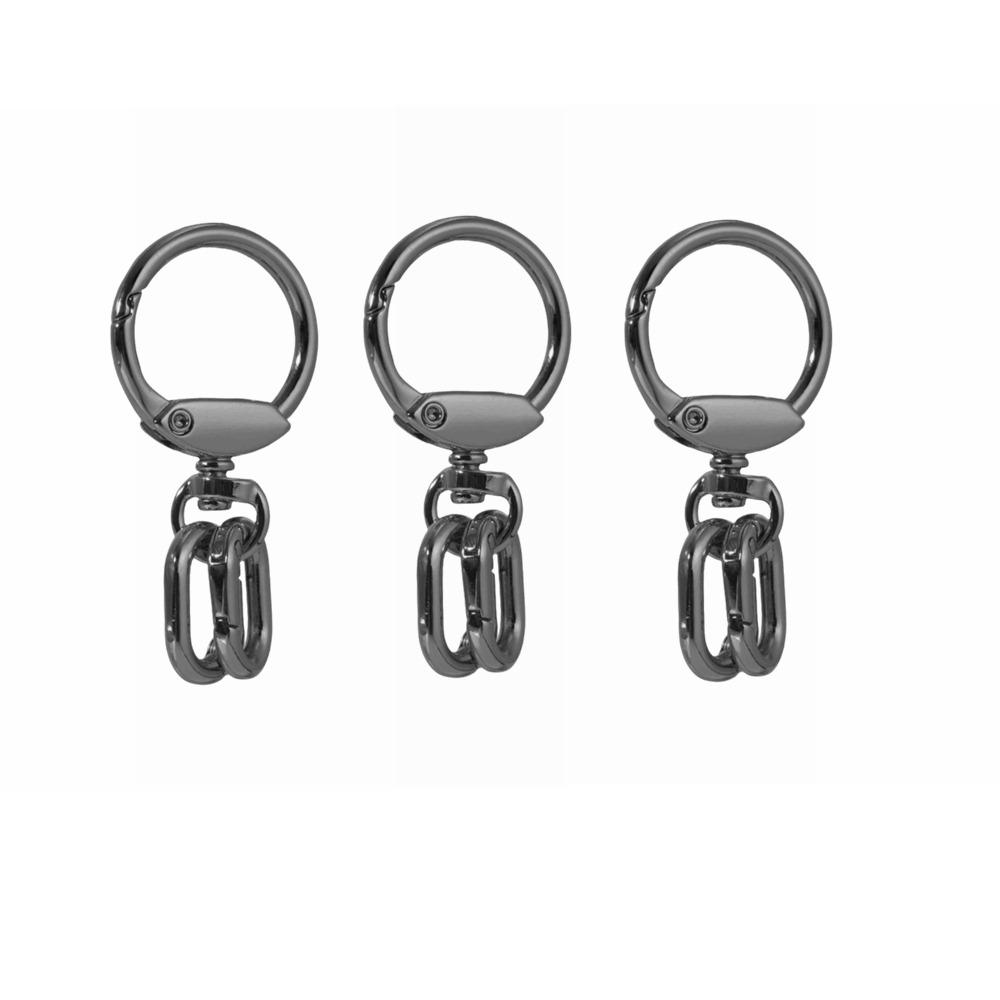 3pcs Rotating Trigger Spring Ring Hook Rings Multifunctional Lobster Claw Clasp  Lanyard Making