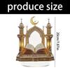 Eid Ramadans 2D Moon Castles and Quran Acrylic Table Sign Ornament for Islamic Tabletop Decors Muslims Festival Gift