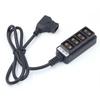 D-Tap 1-to-4 V-Mount Battery Adapter Cable for Camera Power Conversion