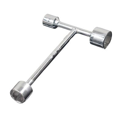 Clé en T à 3 voies pour Bicyclettes, Douille Hexagonale 8mm 9mm 10mm 12mm 14mm 17mm 19mm, Clé à douille pour Réparation de Vélo, Outils à Main