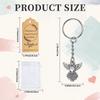 30 Set Angel Keychain Gift Bulk Thank You Gift Baptism Pendant Keychain Favor Key Ring With Thank You Tag Organza Bag