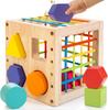 Winique Wooden Shape Sorting Toy: Montessori Sensory Toy, Baby Blocks, Fine Motor Skills Early Learning Game. Gift for Toddlers/Boys/Girls