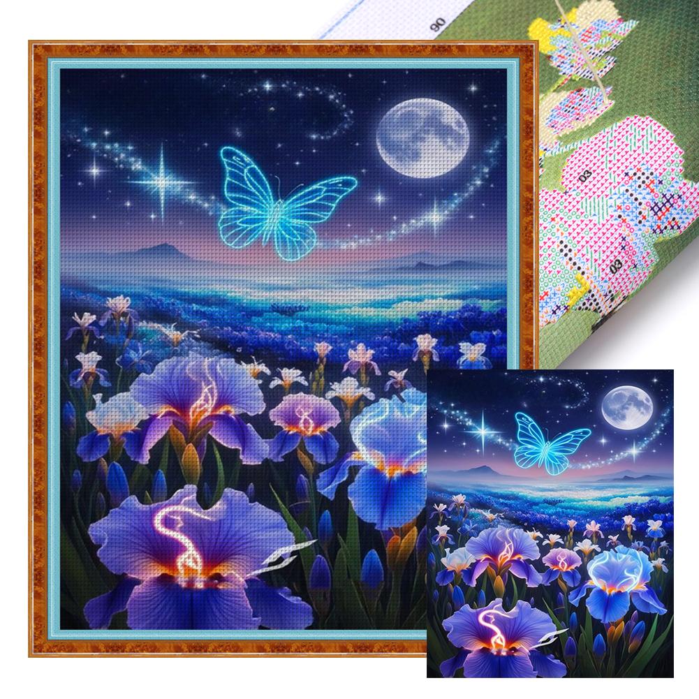 Full Embroidery Eco-cotton Thread 11CT Printed Animal Cross Stitch Kit 40x50cm