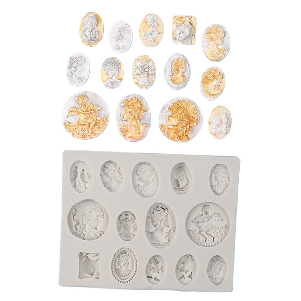 Silicone Relief Mould With Lifelikes Lady Head Sculpture Ideal For Jewelry And Decorative Arts