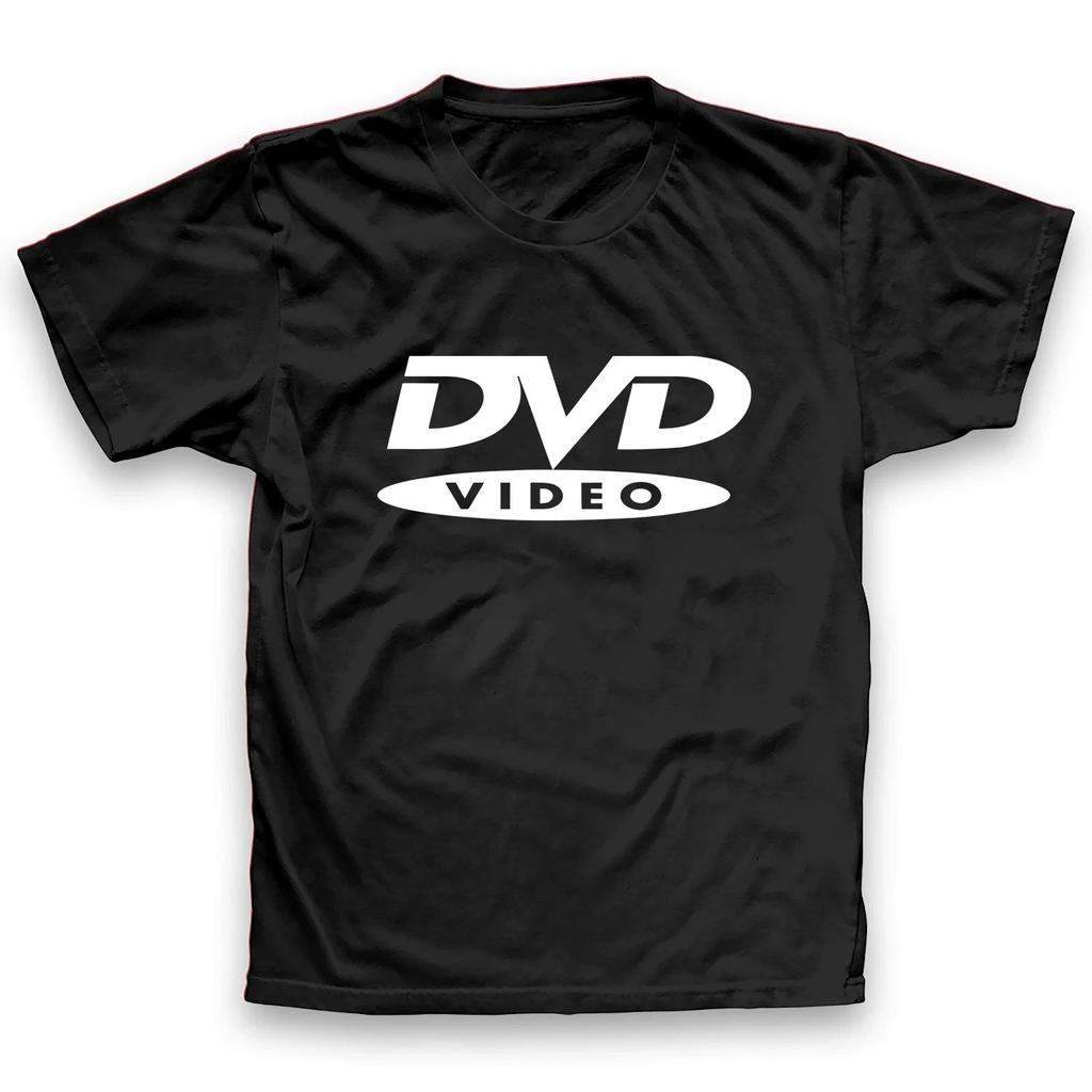 New retro printed mens and womens Tshirts with fun video DVD logo casual Harajuku streetwear short sleeves summer Y2k top