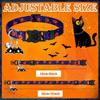 Sanwuta 8 Pcs Halloween Cat Collar Breakaway with Bell Cute Adjustable Kitten Halloween Collars with Pendant Pumpkin Ghost Breakaway Kitten Collar