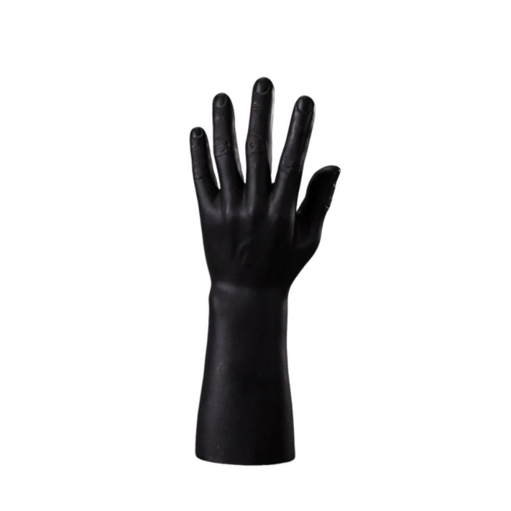 Realistic Mannequin Hand Matte Hard Ring Display Prop Hand Display Stand Window Display Black left