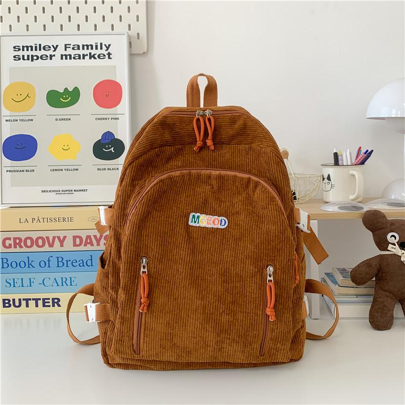 School bag female ins Japanese casual girl primary school student backpack junior high school student high school student cute girl backpack tide